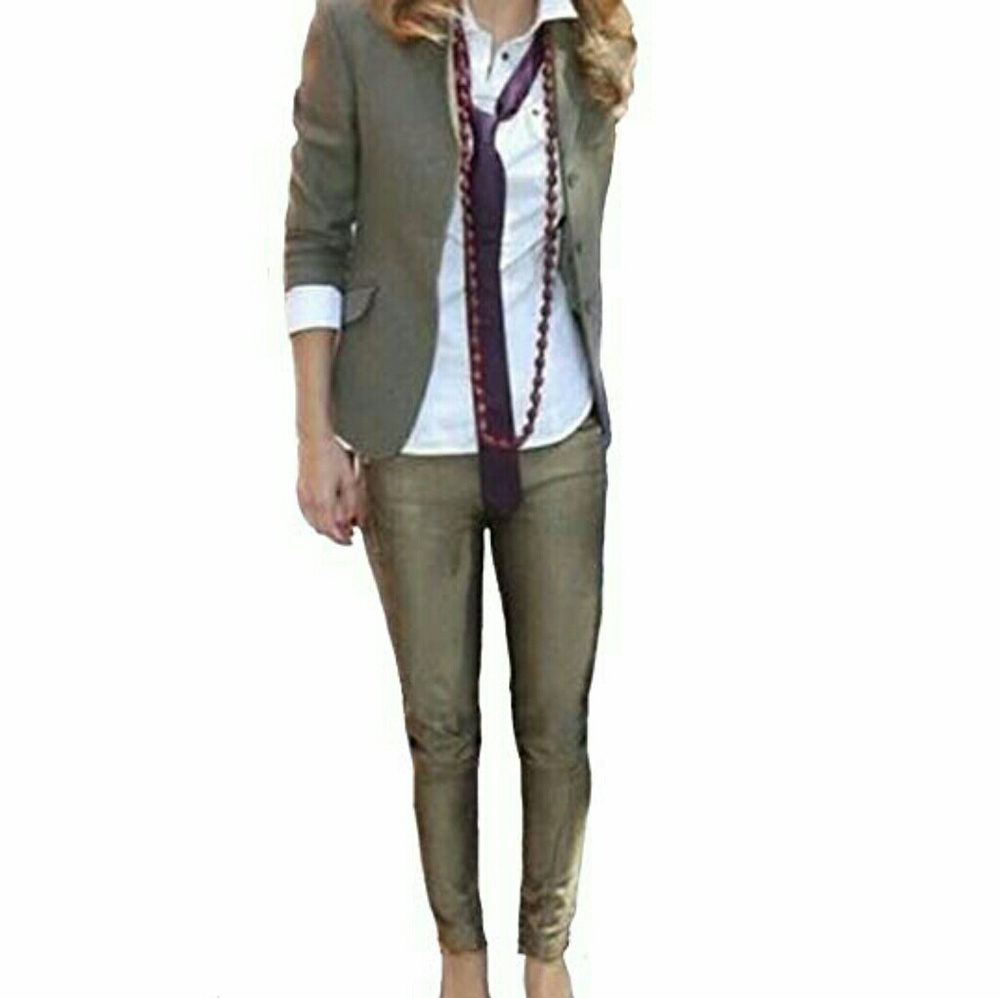 Rock & Republic Berlin Skinny Metallic Gold Jeans